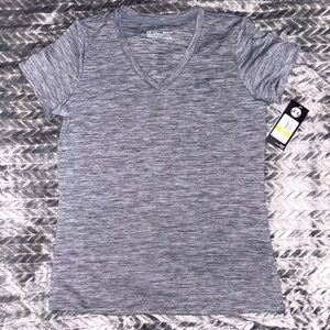 Under Armour Women's Gray V-Neck HeatGear T-Shirt Size M
